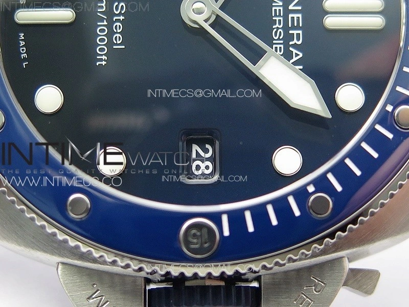PAM1289 Y VSF 1:1 Best Edition Blue Dial on Blue Leather Strap P.900 Super Clone